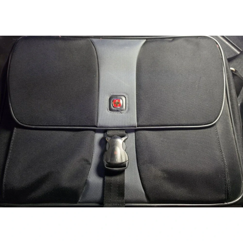 Wenger SwissGear Rolling Laptop Briefcase Black Gray Wheeled Business Travel Bag